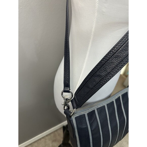 New Michael Kors Brooklyn Appliqué Medium Convertible Hobo Bag Blue Shoulder Bag - Picture 4 of 8